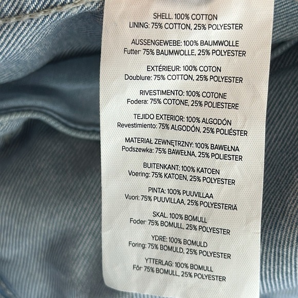 CR7 Blue Shadow Patch Trucker Jacket Size XL - Picture 8 of 16